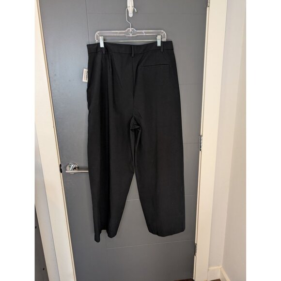 NWT Old Navy Extra High Poplin Taylor Wide-Leg Trouser Pants in Black Jack - 16 - Picture 3 of 9